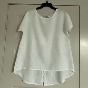 EUC Terzo Millennio 100% Linen White Blouse for Women